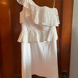 NWT LILLY PULITZER WHITE ONE SHOULDER DRESS
